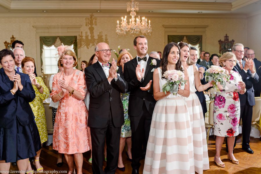 Pittsburgh field club, wedding, reception, ceremony, Pennsylvania, sophistication, stylish, classy, st. scholastica, church, dusty pink and ivory, English garden bouquet, white flowers, striped bridesmaid skirt, photographer, photos, images, pictures, photography, camera, fox chapel, aspinwall, lavender leigh photography