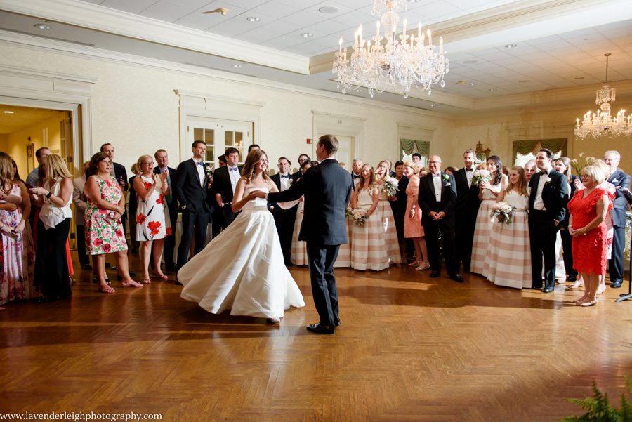 Pittsburgh field club, wedding, reception, ceremony, Pennsylvania, sophistication, stylish, classy, st. scholastica, church, dusty pink and ivory, English garden bouquet, white flowers, striped bridesmaid skirt, photographer, photos, images, pictures, photography, camera, fox chapel, aspinwall, lavender leigh photography