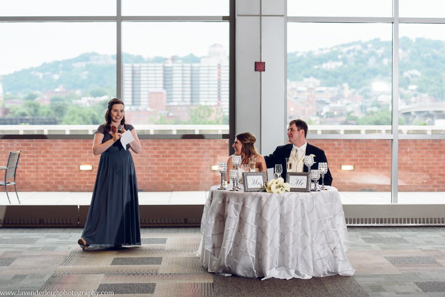 An elegant wedding with the ceremony at Westminster Presbyterian Church and the reception at the Heinz History Center.