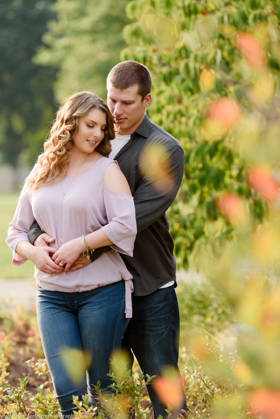A sophisticated engagement session at Point State Park in September.