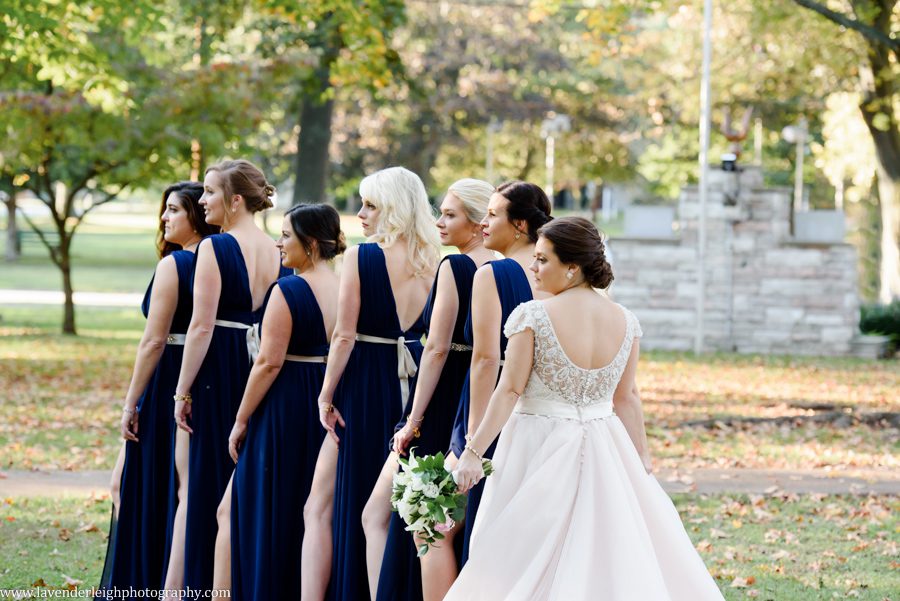 Pittsburgh wedding photographer, engagement, airport Marriott, fall, blush wedding dress, gold shoes, navy bridesmaid dresses, image, picture, photo, photograph, Pennsylvania