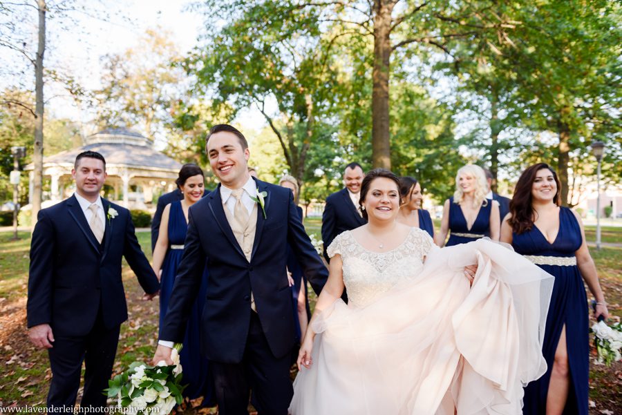 wedding photographer, engagement, airport Marriott, fall, blush wedding dress, gold shoes, navy bridesmaid dresses, image, picture, photo, photograph, Pennsylvania, lavender leigh photography