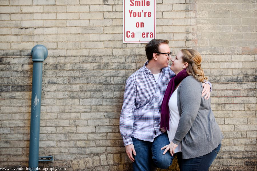 An engagement session during the fall in the city of Pittsburgh, Pennsylvania.