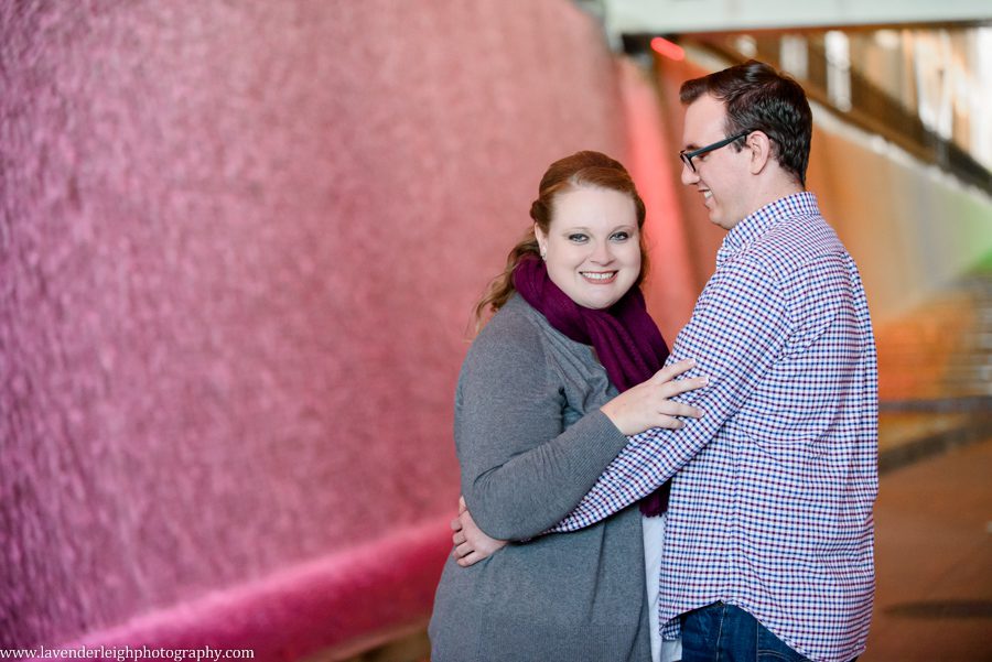 An engagement session during the fall in the city of Pittsburgh, Pennsylvania.
