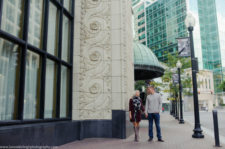 A modern engagement session in the city of Pittsburgh.