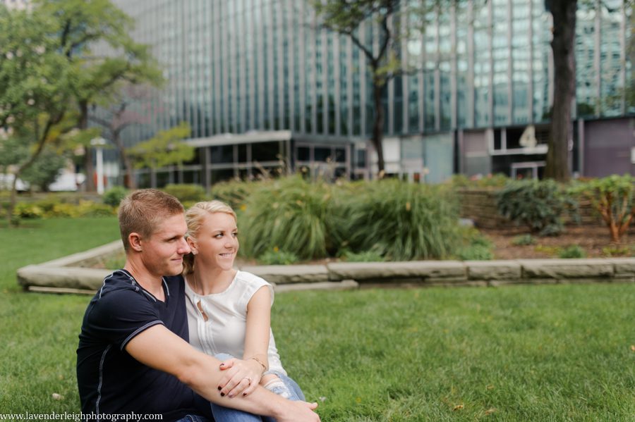 A modern engagement session in the city of Pittsburgh.
