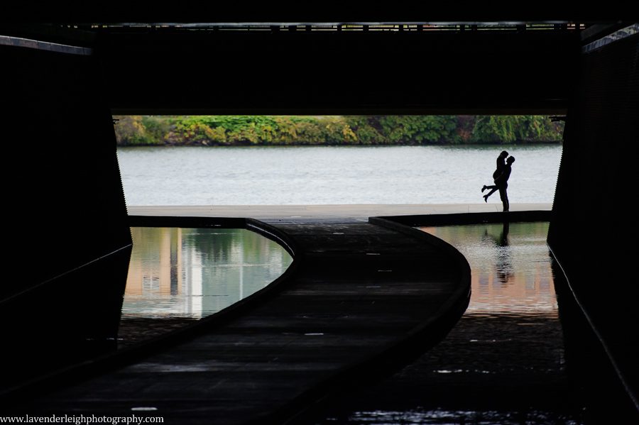 A modern engagement session in the city of Pittsburgh.