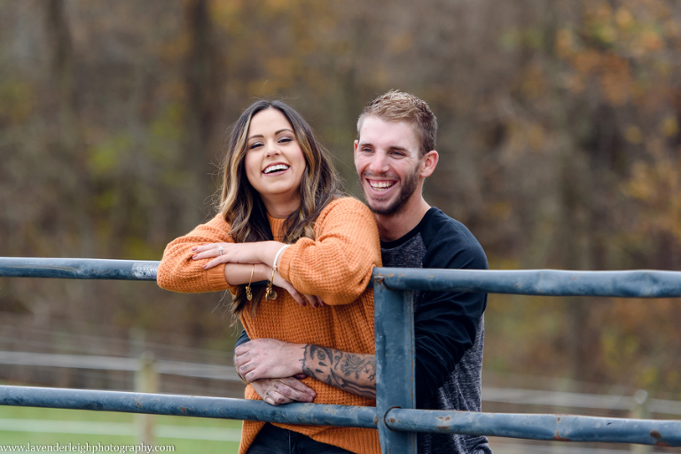 An engagement session photographed near Mingo Creek around Pittsburgh, Pennsylvania.