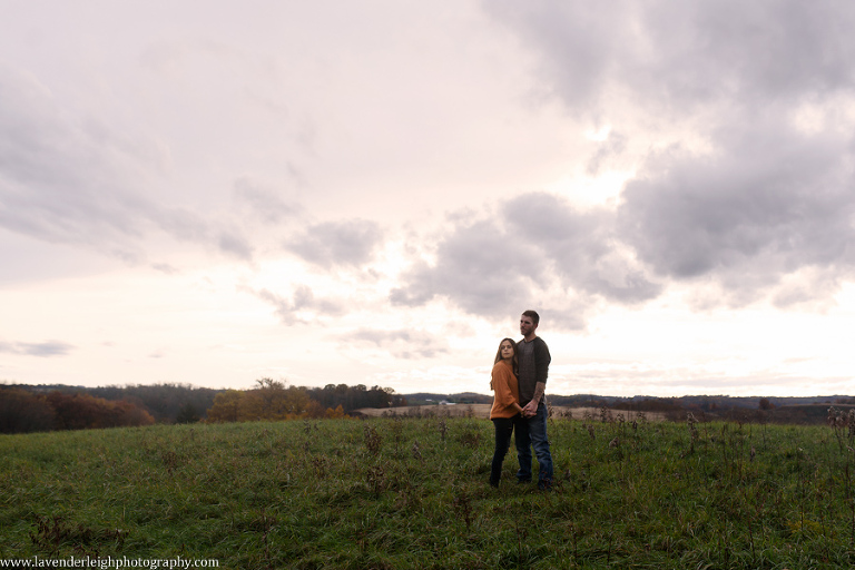 An engagement session photographed near Mingo Creek around Pittsburgh, Pennsylvania.