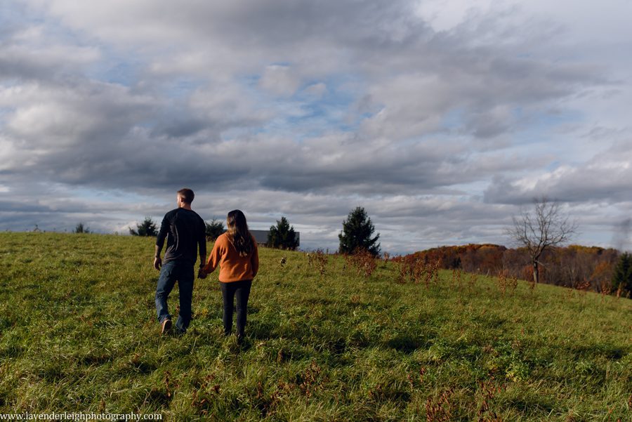 An engagement session photographed near Mingo Creek around Pittsburgh, Pennsylvania.
