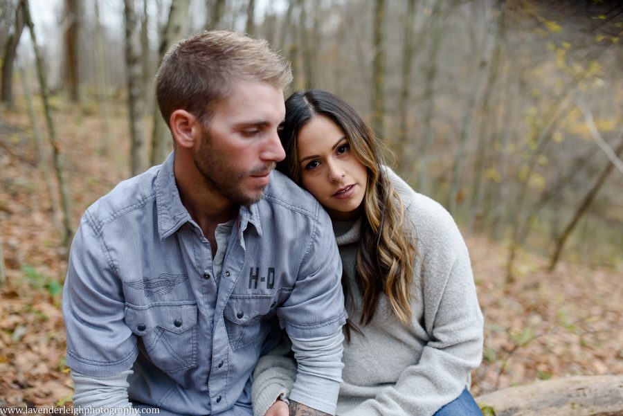 An engagement session photographed near Mingo Creek around Pittsburgh, Pennsylvania.