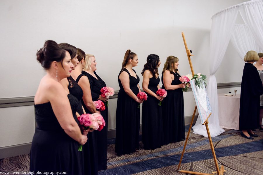 A November wedding at the Pittsburgh Airport Marriot in Pennsylvania.