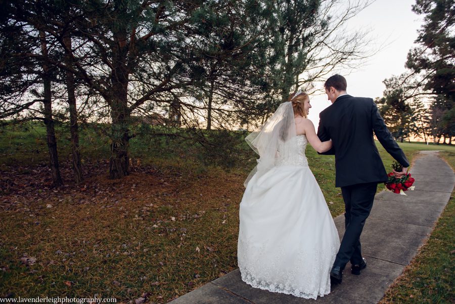 A winter wedding in Pittsburgh, Pennsylvania. The ceremony took place at St. John and Paul church, and the reception was hosted at the Chadwick ballroom in Wexford. Images by Lavender Leigh Photography. 