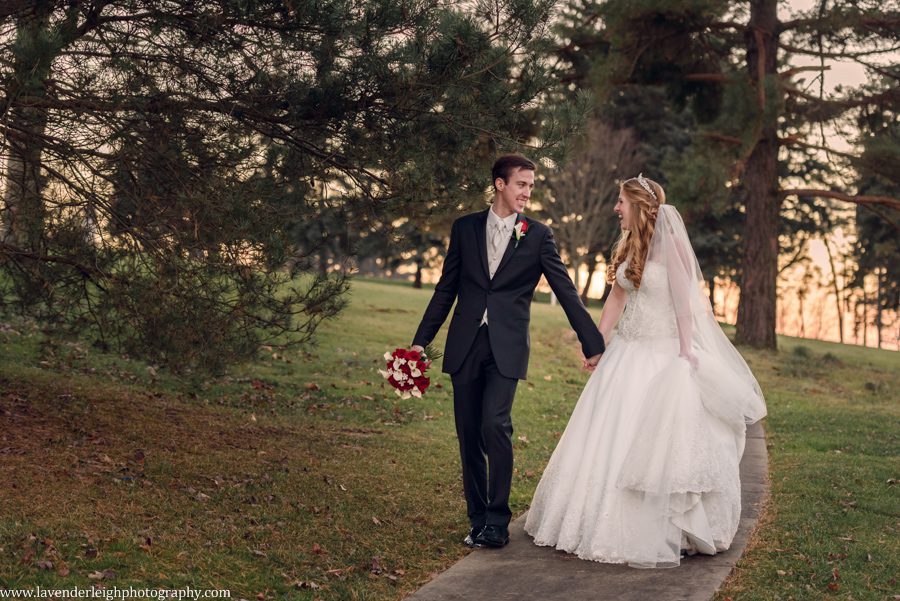 A winter wedding in Pittsburgh, Pennsylvania. The ceremony took place at St. John and Paul church, and the reception was hosted at the Chadwick ballroom in Wexford. Images by Lavender Leigh Photography. 