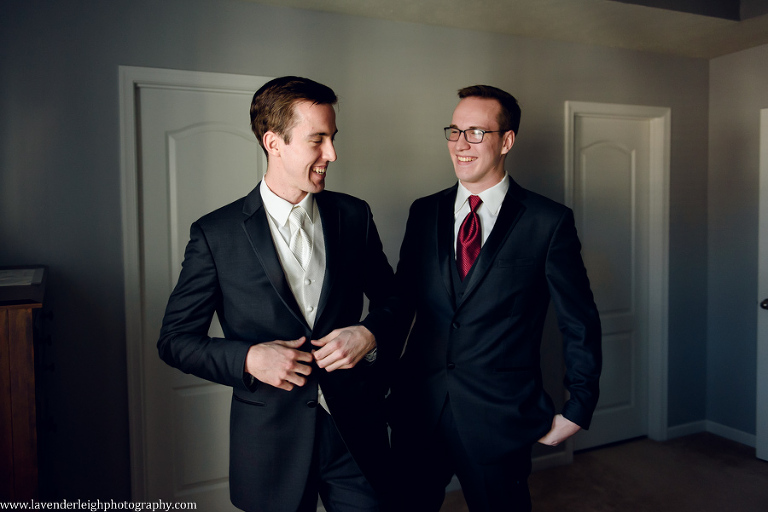 A winter wedding in Pittsburgh, Pennsylvania. The ceremony took place at St. John and Paul church, and the reception was hosted at the Chadwick ballroom in Wexford. Images by Lavender Leigh Photography. 