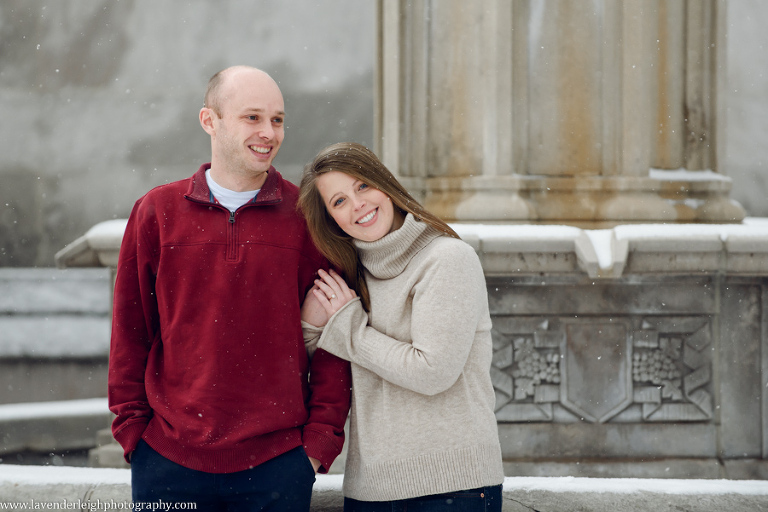 A winter engagement session in Mellon Park, Pittsburgh Pennsylvania.