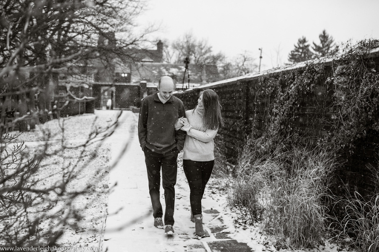 A winter engagement session in Mellon Park, Pittsburgh Pennsylvania.