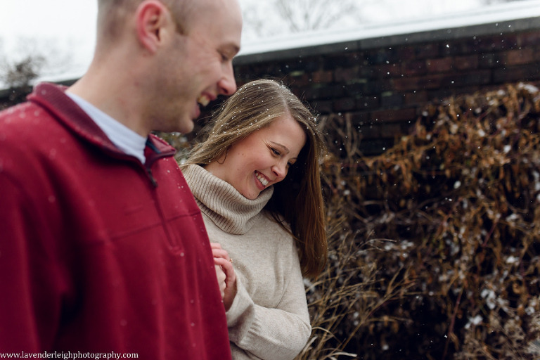 A winter engagement session in Mellon Park, Pittsburgh Pennsylvania.