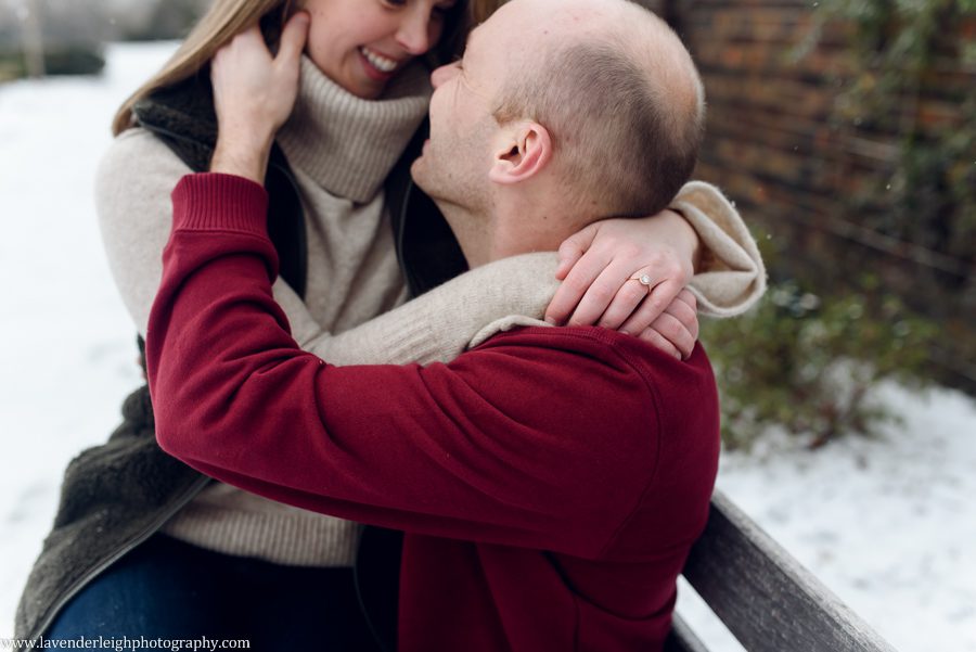A winter engagement session in Mellon Park, Pittsburgh Pennsylvania.