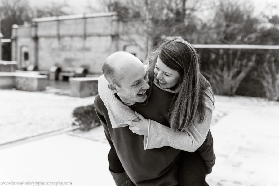 A winter engagement session in Mellon Park, Pittsburgh Pennsylvania.