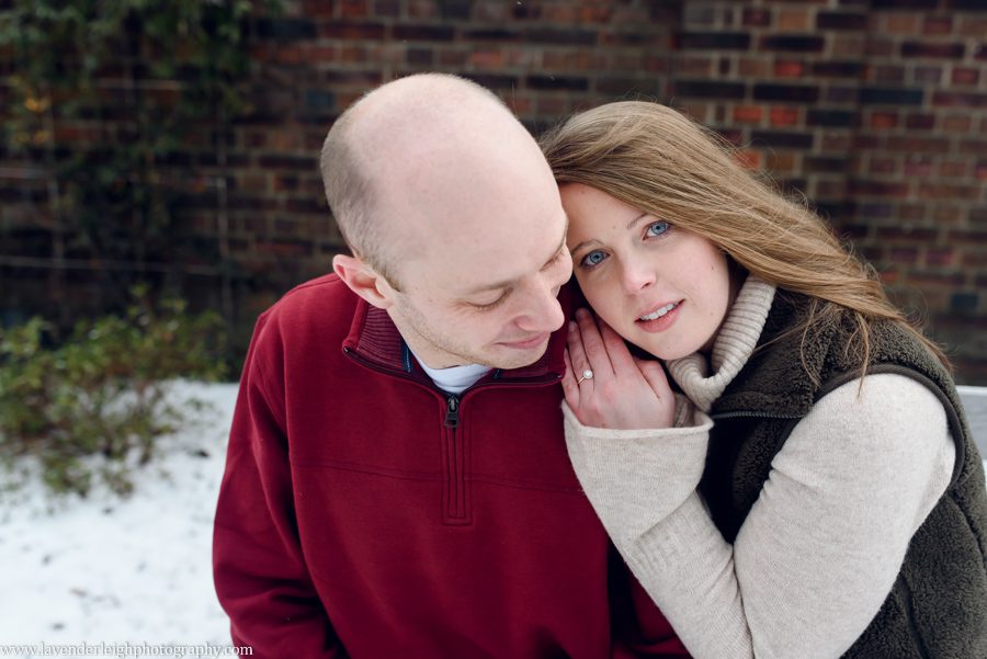 A winter engagement session in Mellon Park, Pittsburgh Pennsylvania.