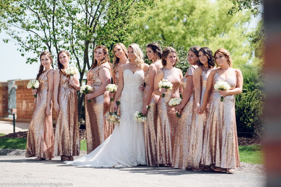 Lavender Leigh Photography, wedding photographer, photograph, picture, couple's photography, Pennsylvania, Best of the Knot, Couples' Choice, chic, sophisticated, wedding venues, ceremony, reception, spring, golf club, The Club at Nevillewood, outdoor, glamorous, Presto, PA, rose gold, sparkling dresses