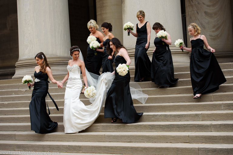 bride, bridesmaids, mellon institute, lavender leigh photography, pittsburgh, pennsylvania, wedding, photographer, picture