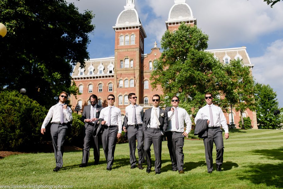 George Washington Hotel, St. Patrick's Church, summer, June, purple bouquets, Lavender Leigh Photography, pittsburgh wedding photographer, wedding, photographer, photograph, picture, engagement, winter, Pennsylvania, Best of the Knot, Couples' Choice, wedding venues, ceremony reception, dogs in tuxedos, cap sleeve lace wedding gown, vintage glamour