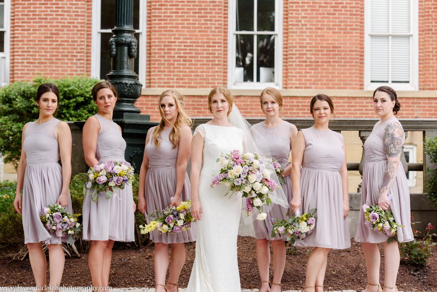 George Washington Hotel, St. Patrick's Church, summer, June, purple bouquets, Lavender Leigh Photography, pittsburgh wedding photographer, wedding, photographer, photograph, picture, engagement, winter, Pennsylvania, Best of the Knot, Couples' Choice, wedding venues, ceremony reception, dogs in tuxedos, cap sleeve lace wedding gown, vintage glamour