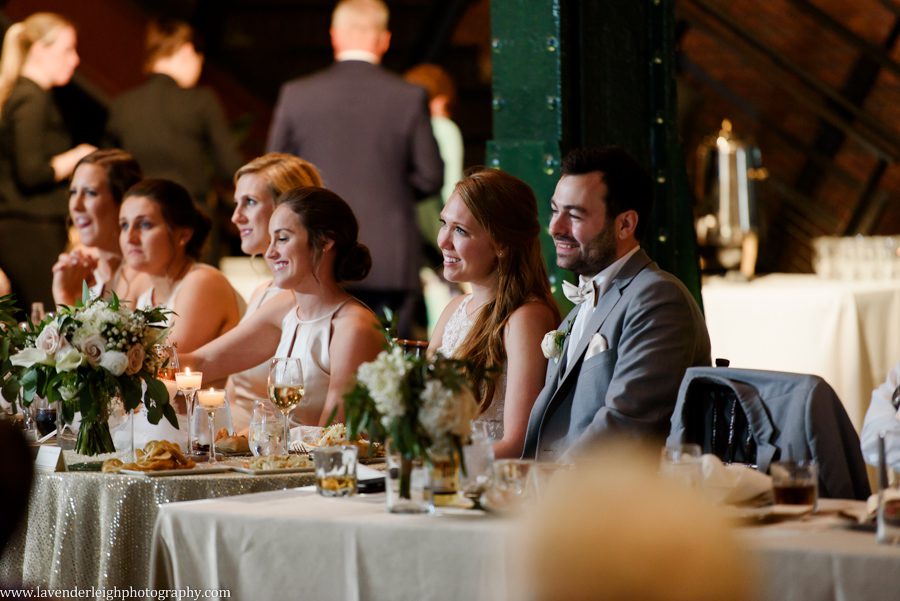 Heinz history center, wedding, bride, groom, Pittsburgh, Pennsylvania, city, bridges, summer, taupe bridesmaid dresses, July, photographer, picture, photograph, image, lavender leigh photography, urban, gold wedding details, romantic