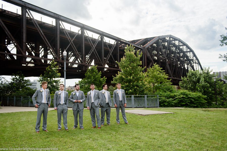 Heinz history center, wedding, bride, groom, Pittsburgh, Pennsylvania, city, bridges, summer, taupe bridesmaid dresses, July, photographer, picture, photograph, image, lavender leigh photography, urban, gold wedding details, romantic