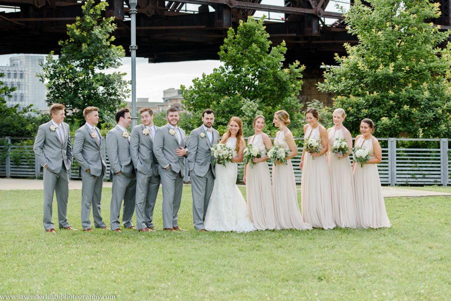 Heinz history center, wedding, bride, groom, Pittsburgh, Pennsylvania, city, bridges, summer, taupe bridesmaid dresses, July, photographer, picture, photograph, image, lavender leigh photography, urban, gold wedding details, romantic
