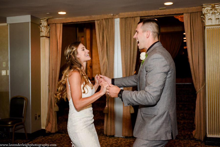 The LeMont, Pittsburgh, wedding, reception, ceremony, photographer, photo, image, picture, downtown, chic, bridges, point state park, Mt. Washington Overlook, St. Mary Church, Sharpsburg, Lavender Leigh Photography, bride, groom, grey wedding colors, neutral and white bouquet, first look, Pennsylvania