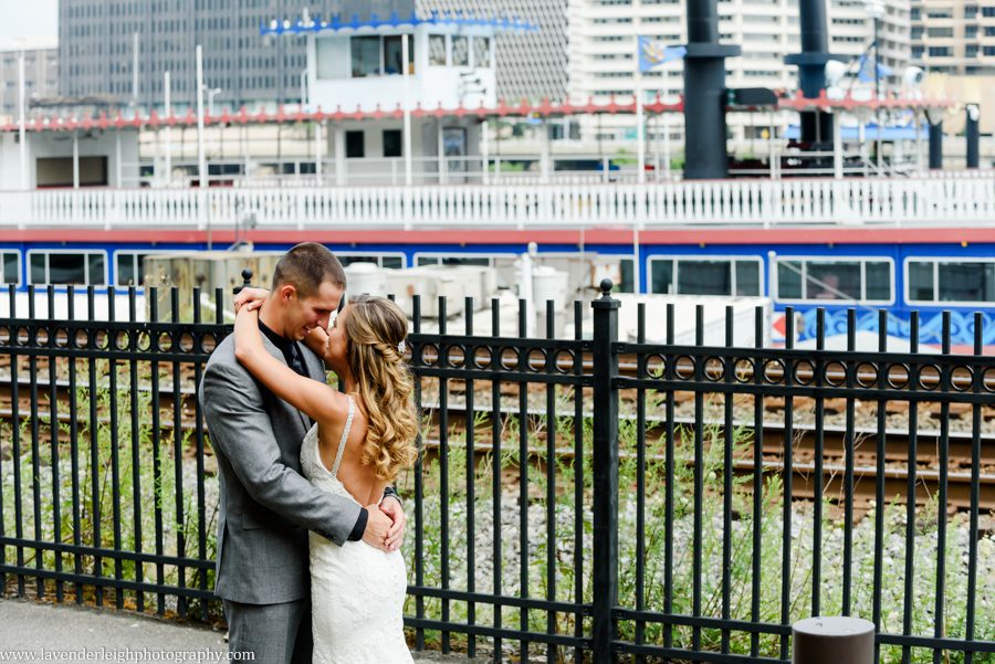 The LeMont, Pittsburgh, wedding, reception, ceremony, photographer, photo, image, picture, downtown, chic, bridges, point state park, Mt. Washington Overlook, St. Mary Church, Sharpsburg, Lavender Leigh Photography, bride, groom, grey wedding colors, neutral and white bouquet, first look, Pennsylvania