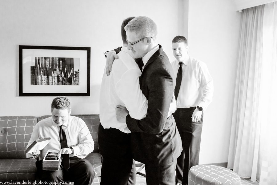 Pittsburgh, wedding photographer, photograph, picture, Montour Country Club, ceremony, reception, golf club, summer, July, Lavender Leigh Photography, Pennsylvania, St. James Catholic Church, lace wedding dress, navy bridesmaids’ dresses, hydrangea flowers