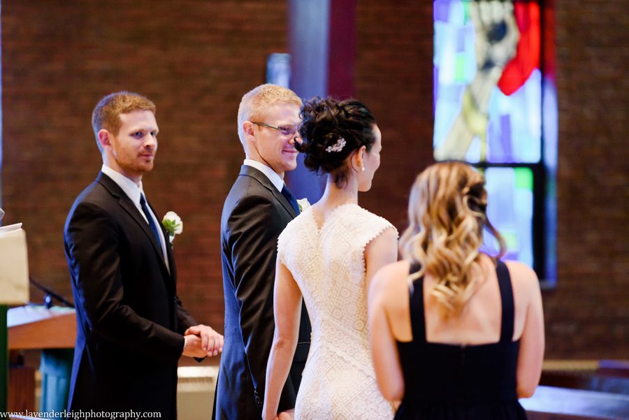 Pittsburgh, wedding photographer, photograph, picture, Montour Country Club, ceremony, reception, golf club, summer, July, Lavender Leigh Photography, Pennsylvania, St. James Catholic Church, lace wedding dress, navy bridesmaids’ dresses, hydrandea flowers