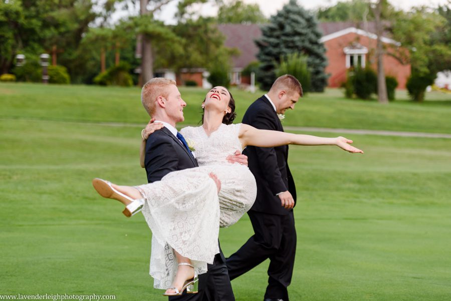 Pittsburgh, wedding photographer, photograph, picture, Montour Country Club, ceremony, reception, golf club, summer, July, Lavender Leigh Photography, Pennsylvania, St. James Catholic Church, lace wedding dress, navy bridesmaids’ dresses, hydrandea flowers