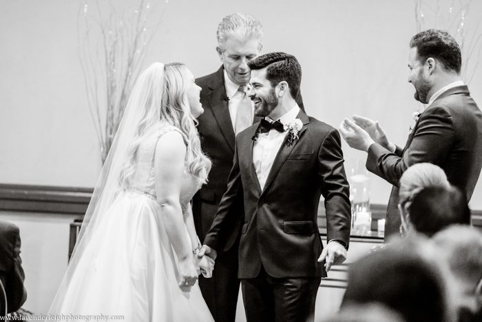 Lavender Leigh Photography, pittsburgh wedding photograPittsburgh Airport Marriott, wedding, photographer, photograph, picture, engagement, winter, Pennsylvania, Best of the Knot, Couples' Choice, wedding venues, ceremony reception, St. Patrick's Day, Gold, Glitter, Champagne Bridesmaids Dresses, Badgley Mischka shoes, white floral bouquets, romantic, candlelit