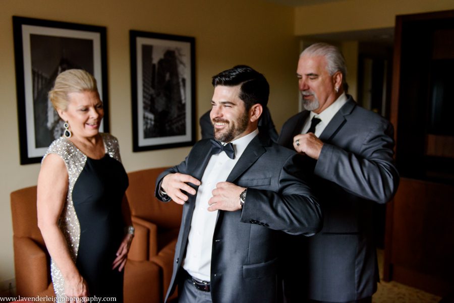 Pittsburgh Airport Marriott, wedding, photographer, photograph, picture, engagement, winter, Pennsylvania, Best of the Knot, Couples' Choice, wedding venues, ceremony reception, St. Patrick's Day, Gold, Glitter, Champagne Bridesmaids Dresses, Badgley Mischka shoes, white floral bouquets, romantic, candlelit