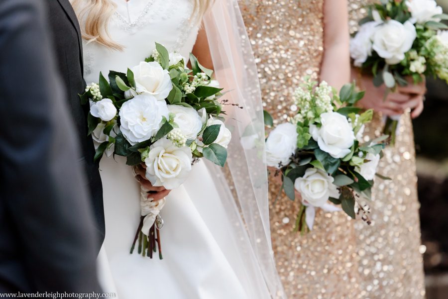 Lavender Leigh Photography, pittsburgh wedding photograPittsburgh Airport Marriott, wedding, photographer, photograph, picture, engagement, winter, Pennsylvania, Best of the Knot, Couples' Choice, wedding venues, ceremony reception, St. Patrick's Day, Gold, Glitter, Champagne Bridesmaids Dresses, Badgley Mischka shoes, white floral bouquets, romantic, candlelit