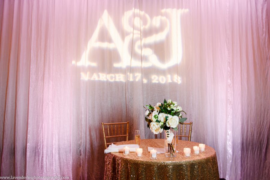 Pittsburgh Airport Marriott, wedding, photographer, photograph, picture, engagement, winter, Pennsylvania, Best of the Knot, Couples' Choice, wedding venues, ceremony reception, St. Patrick's Day, Gold, Glitter, Champagne Bridesmaids Dresses, Badgley Mischka shoes, white floral bouquets, romantic, candlelit