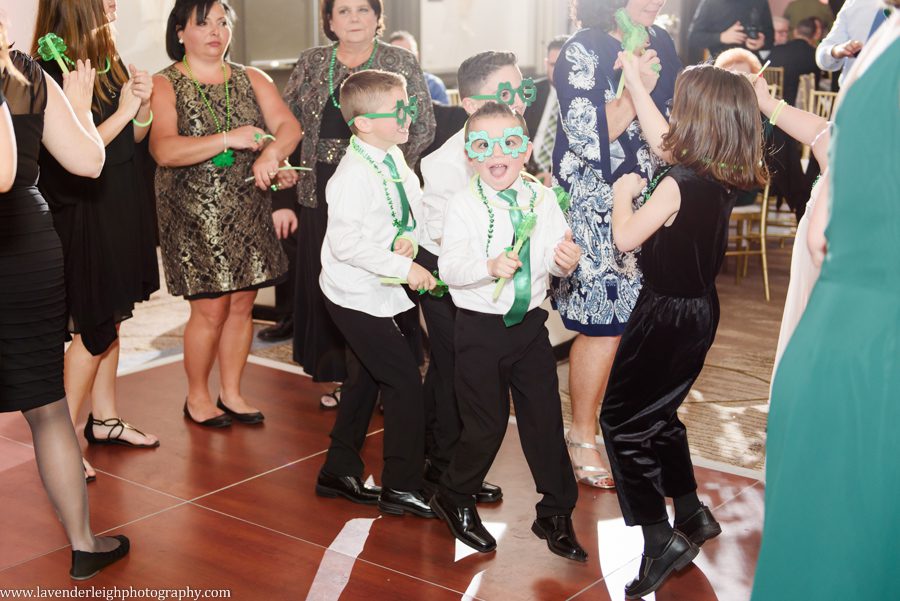 Pittsburgh Airport Marriott, wedding, photographer, photograph, picture, engagement, winter, Pennsylvania, Best of the Knot, Couples' Choice, wedding venues, ceremony reception, St. Patrick's Day, Gold, Glitter, Champagne Bridesmaids Dresses, Badgley Mischka shoes, white floral bouquets, romantic, candlelit