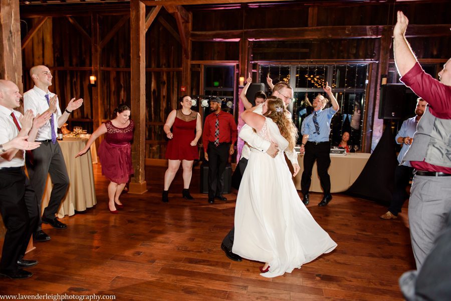Groom and Bride  Dancing at the Pittsburgh Botanic Garden Wedding Reception