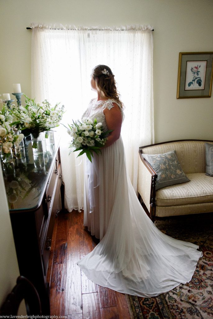 Bride Before Ceremony at the Pittsburgh Botanic Garden