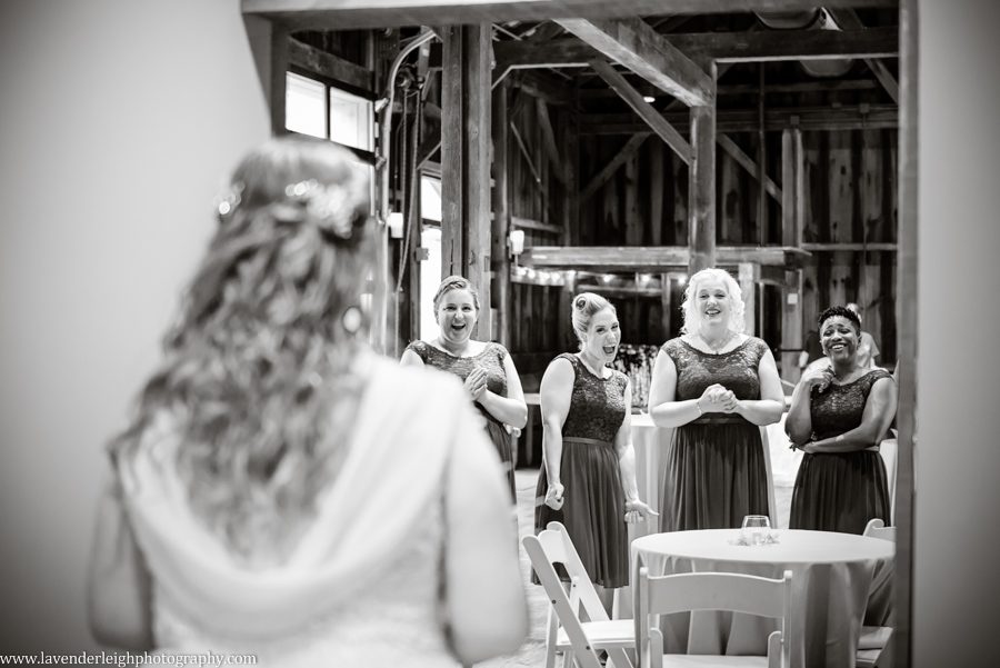 Bride's Reveal to Bridesmaids at the Pittsburgh Botanic Garden