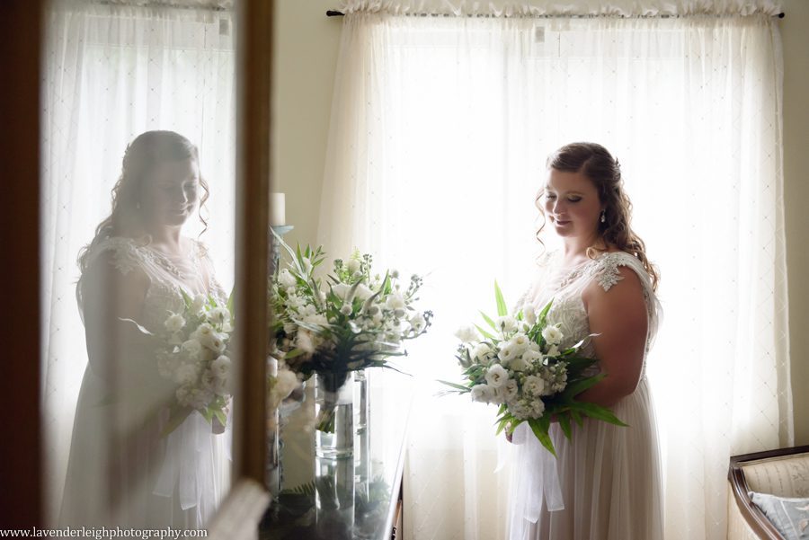 Bride Before Ceremony at the Pittsburgh Botanic Garden