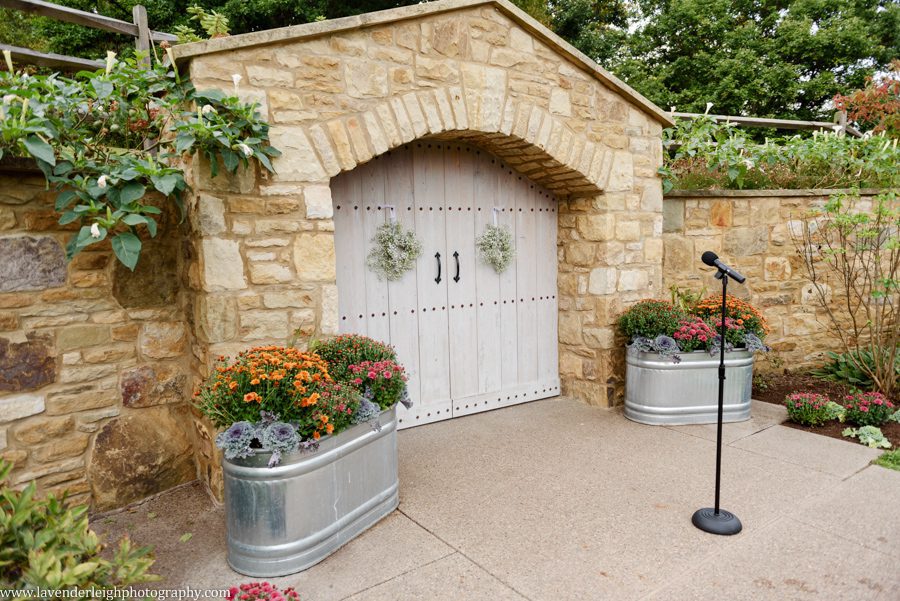 Wedding Ceremony Decor at the Pittsburgh Botanical Garden