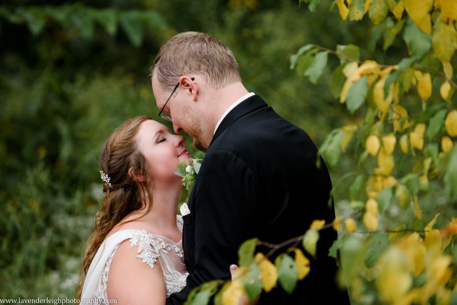 Bride and Groom at the Pittsburgh Botanic Garden