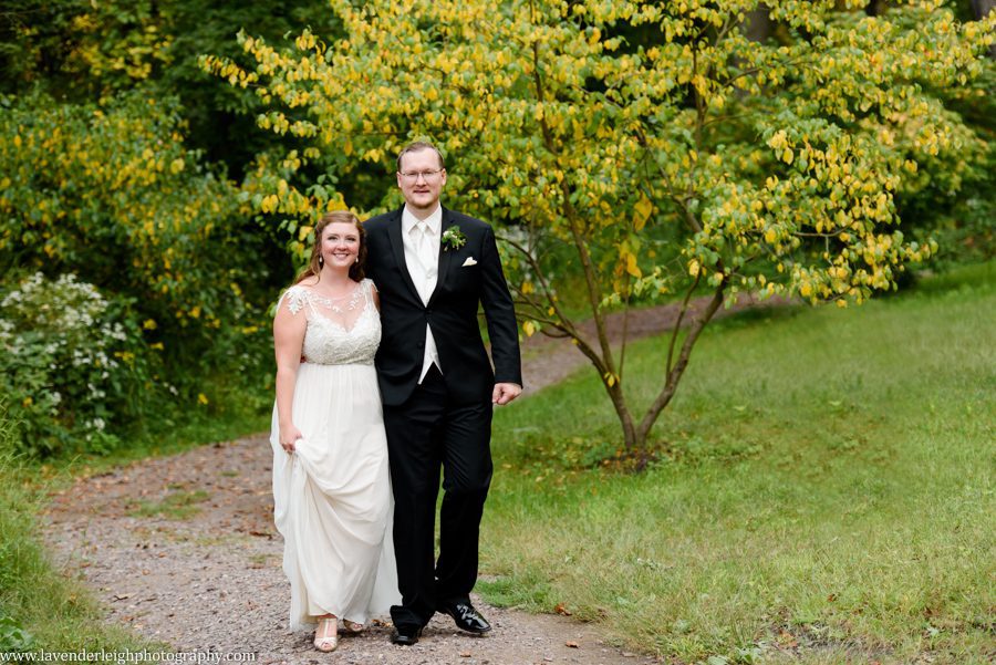 Bride and Groom at the Pittsburgh Botanic Garden