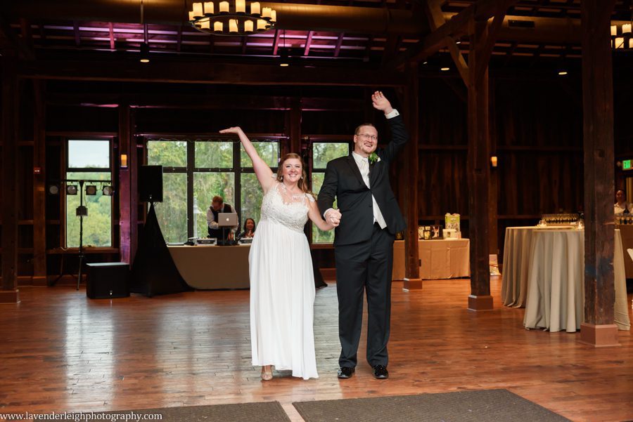 Bride and Groom's Reception Introduction at the Pittsburgh Botanic Garden